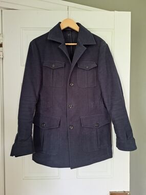 Men's Navy Holland & Sherry Moleskin Field Jacket